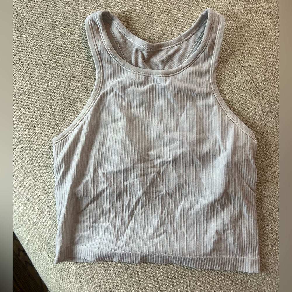 White high neck ebb to street tank size 6